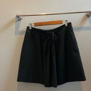 Black A-Line Skirt with Tie Waist